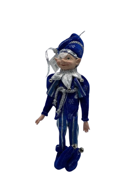 Elf Krishtlindje Blu/Argjend imp