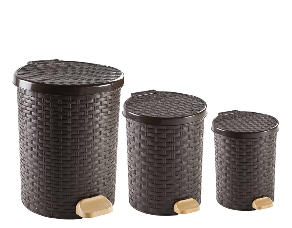 Kosh Mbeturinash Rattan Set*3 Imp