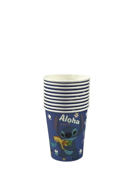 Gote kartoni nje perdorimshme, set 10 cope, me Stitch 