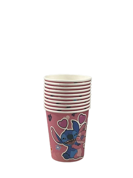 Gote kartoni nje perdorimshme, set 10 cope, me Stitch 