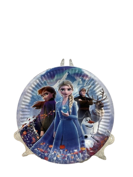 Pjata kartoni nje perdorimshme per ditelindje, set 10 cope, me Frozen 
