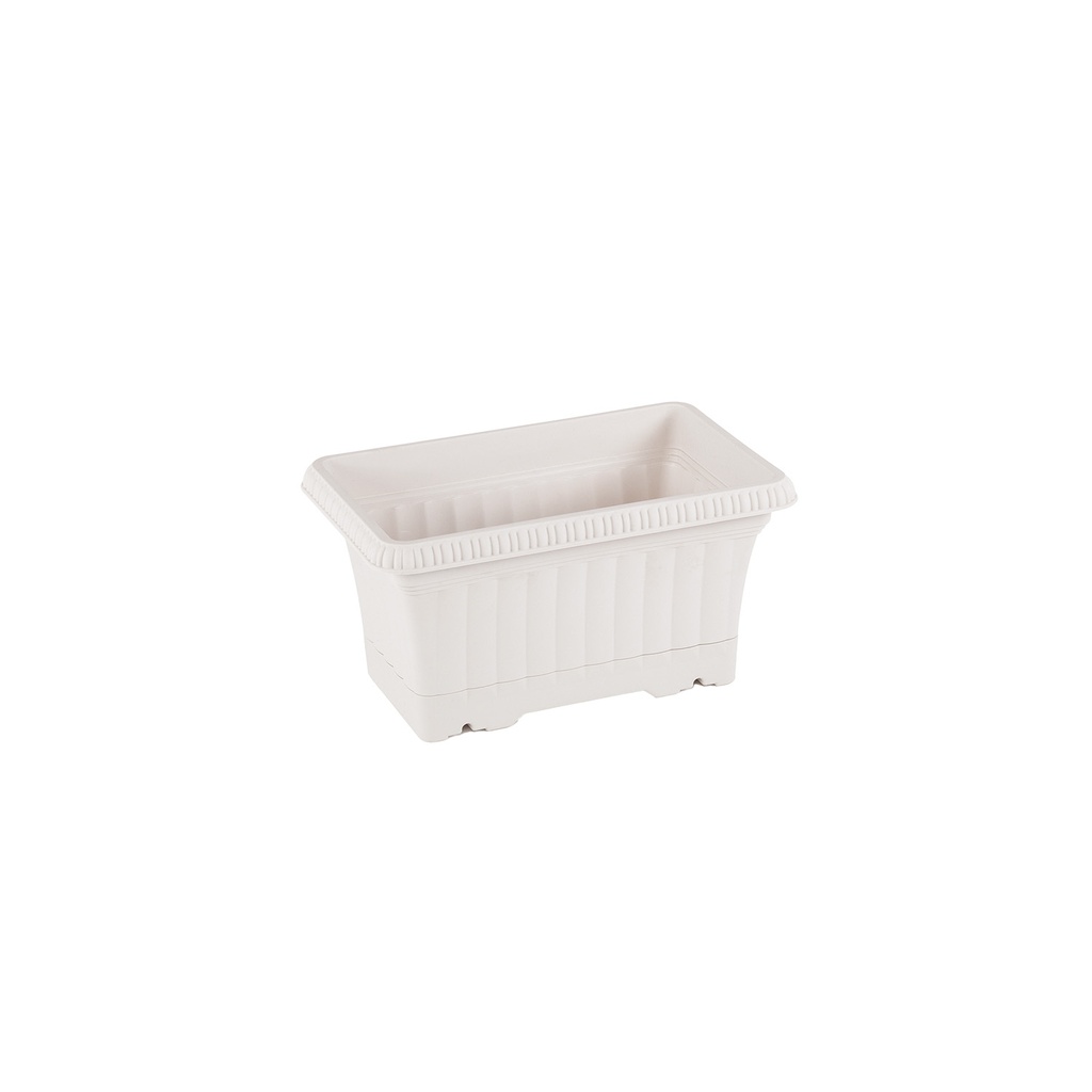 VAZO DREJTKENDORE E BARDHE 19X17X14.5 CM IMP