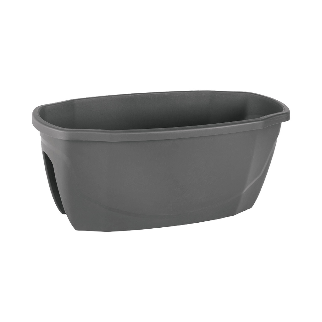 VAZO DREJTKENDORE PER BALLKON GRI 58X29X24 CM IMP