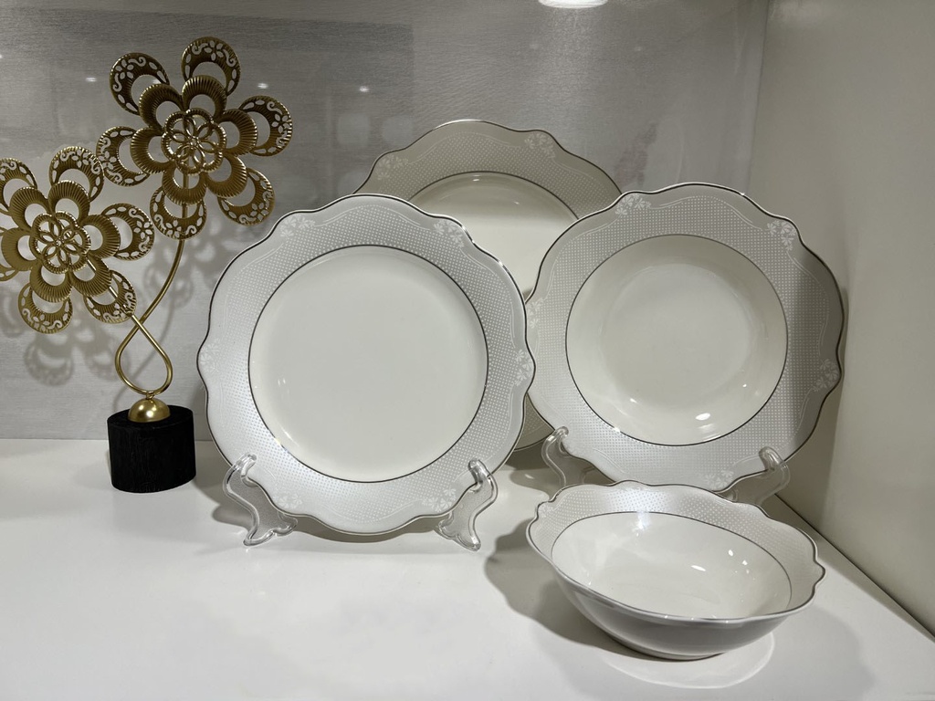 Set Pjatash Porcelani  Me 24 Pjese Imp