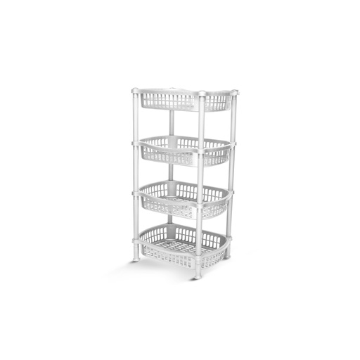 [B166-2/3] Raft Oval Me 4 Rafte Imp/Bardhe