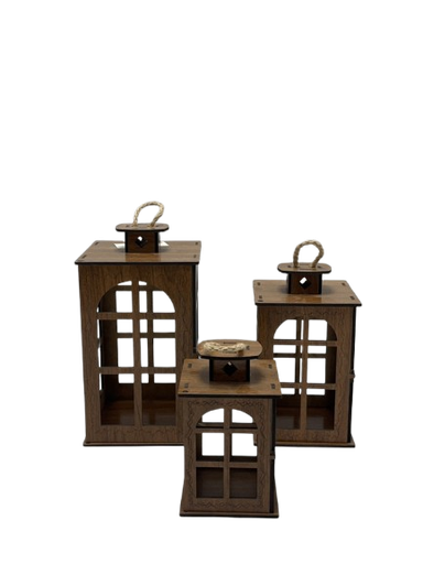 [as-417] Fener Dekorativ Set*3