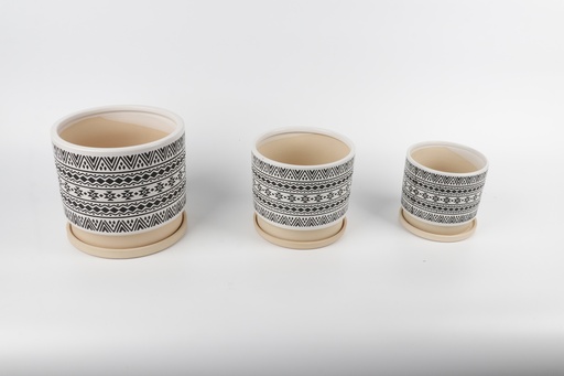 [CH7-KE411] Vazo Porcelani Set*3 Boho Imp