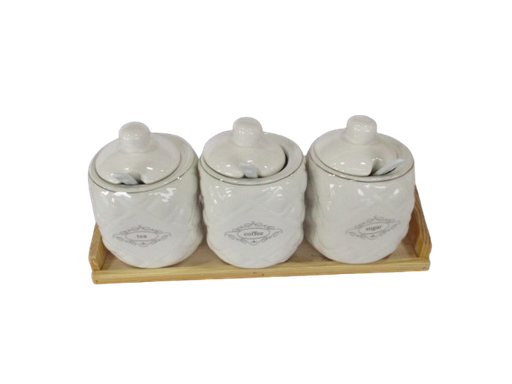 [CH2-KE757] Mbajtese Kafe Sheqeri Set*3