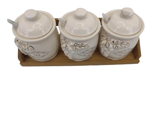 [CH2-KE758] Mbajtese Kafe Sheqeri Set*3