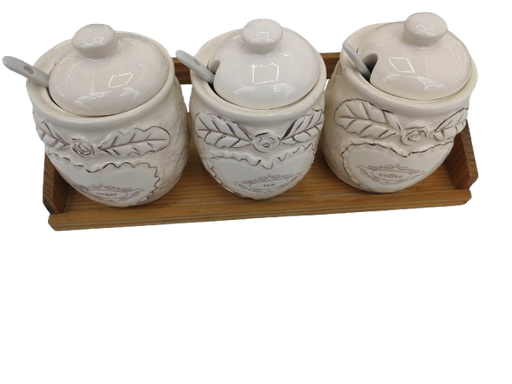 [CH2-KE759] Mbajtese Kafe Sheqeri Set*3