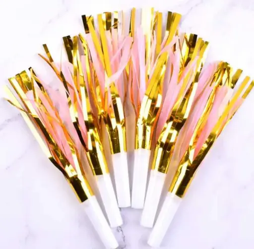 [1385-24] Aksesore per ditelindje fru-fru , shirita gold me te zeze, blu, gold+roze 