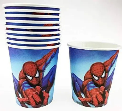 [1385-73] Gote kartoni nje perdorimshme, set 10 cope, me Spiderman 