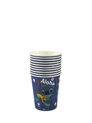 [1385-86] Gote kartoni nje perdorimshme, set 10 cope, me Stitch 