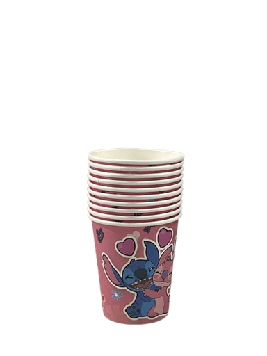 [1385-85] Gote kartoni nje perdorimshme, set 10 cope, me Stitch 