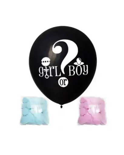 [531-45] Tullumbace "Boy or girl" or baby is a me conffeti blu + gold / roze + gold 