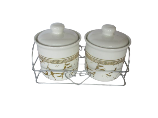 [CH2-KE760] MBAJTESE KAFE SHEQERI MERMER SET*2