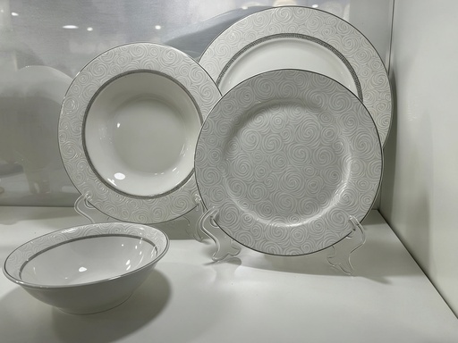 [CH2-KE1989] Set Pjatash Porcelani  Me 24 Pjese Imp