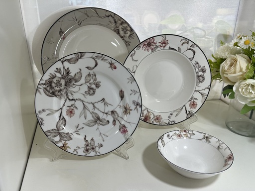 [CH2-KE1991] Set Pjatash Porcelani  Me 24 Pjese Imp